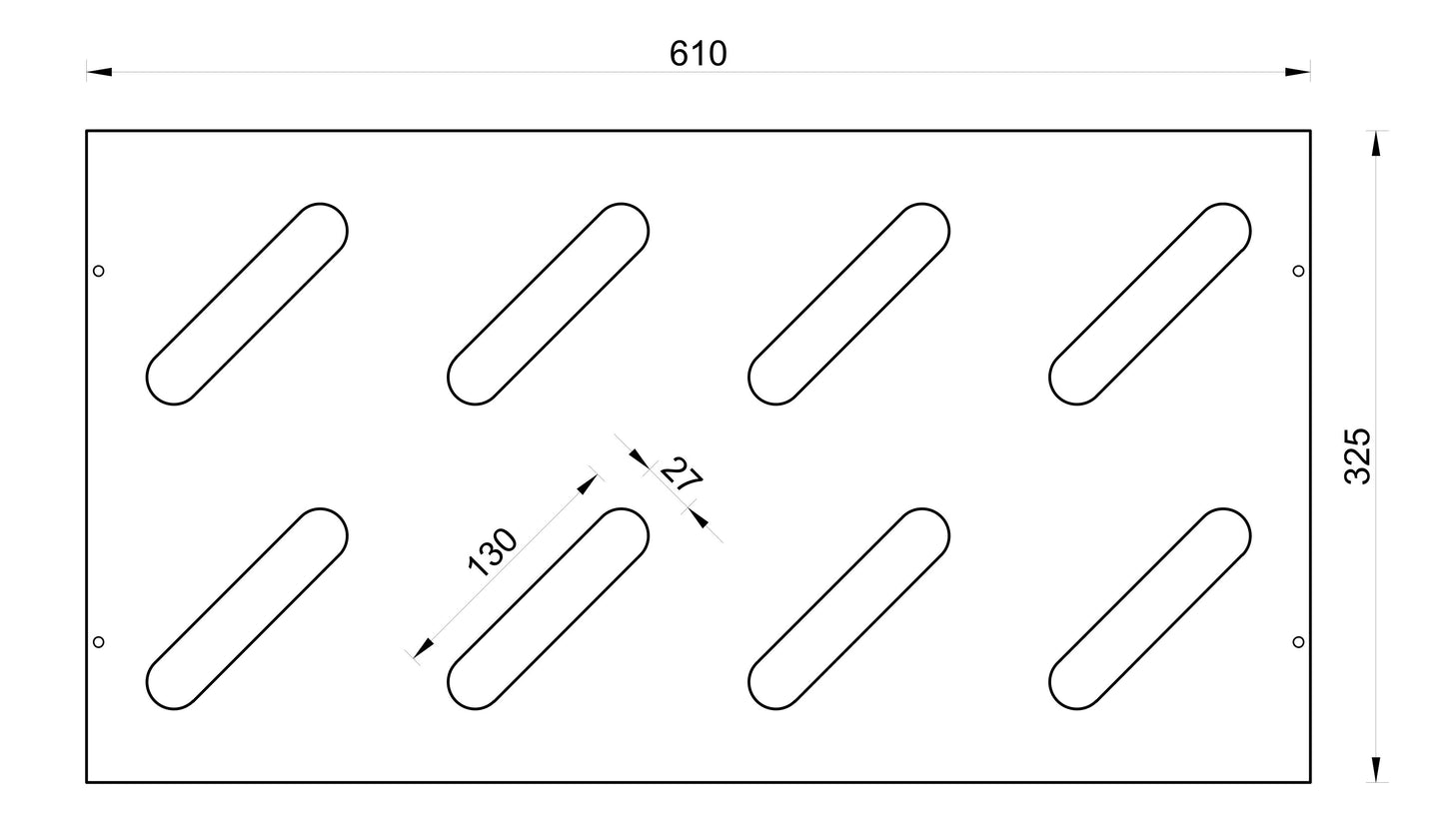 Skidställ i trä - 8 par, 61 x 33cm