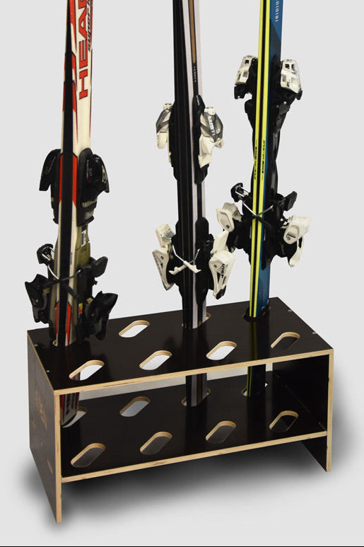 Skidställ i trä - 8 par, 61 x 33cm