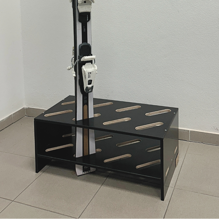 Skidställ i trä - 8 par, 61 x 33cm