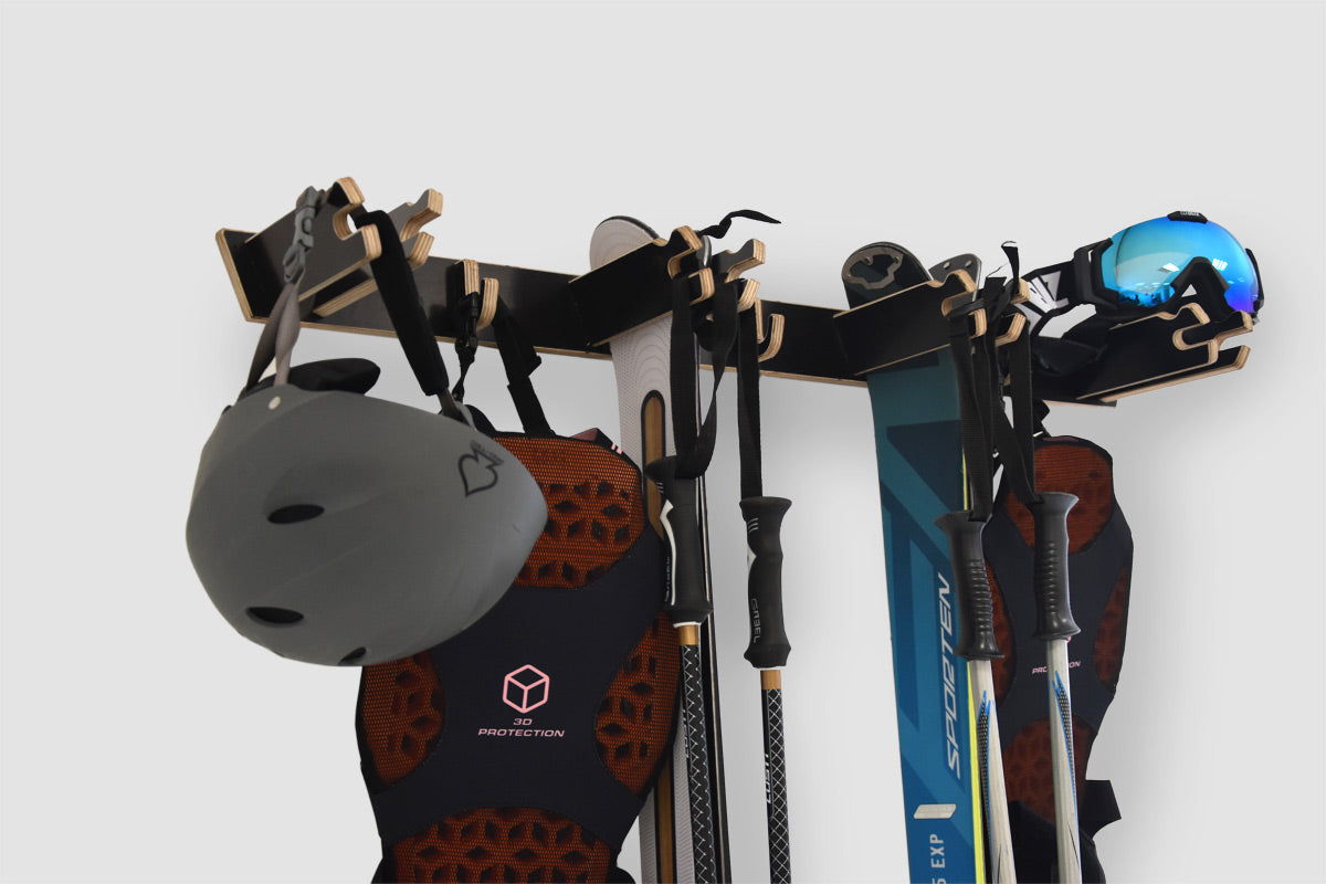 Skidhållare for 4 par skidor