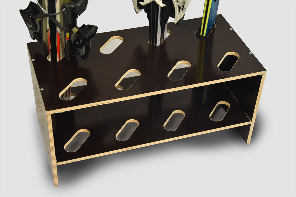 Skidställ i trä - 8 par, 61 x 33cm