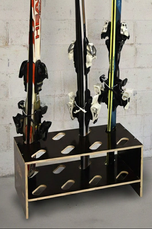 Skidställ i trä - 8 par, 61 x 33cm