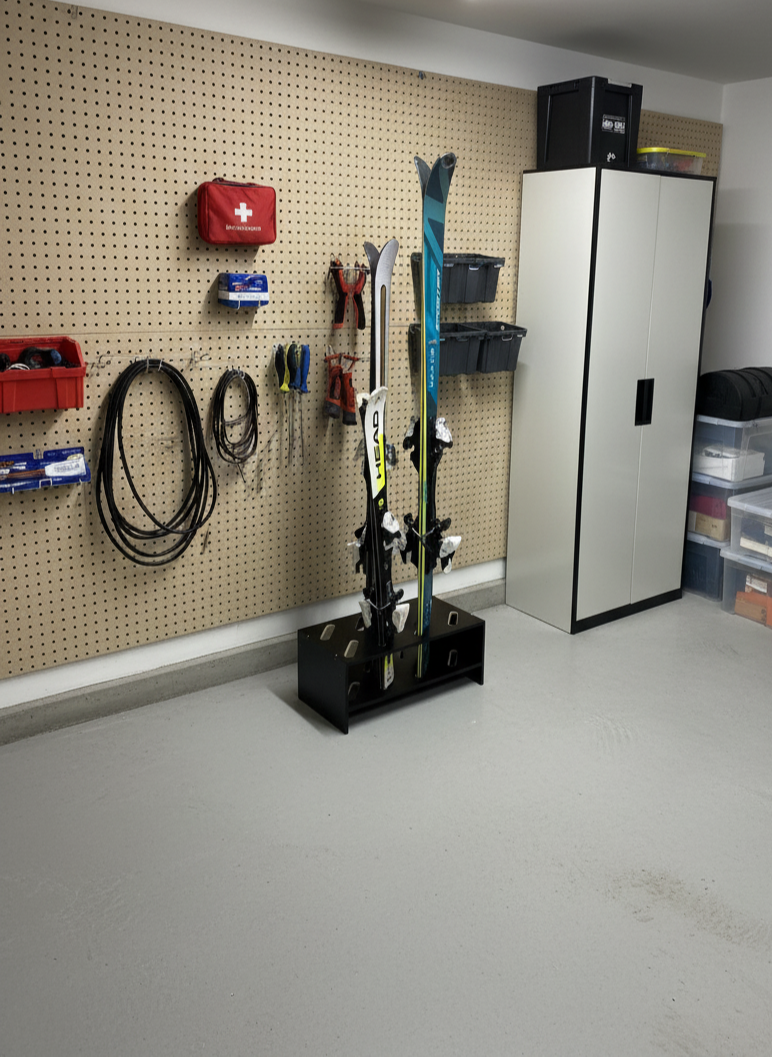 Skidställ i trä - 8 par, 61 x 33cm