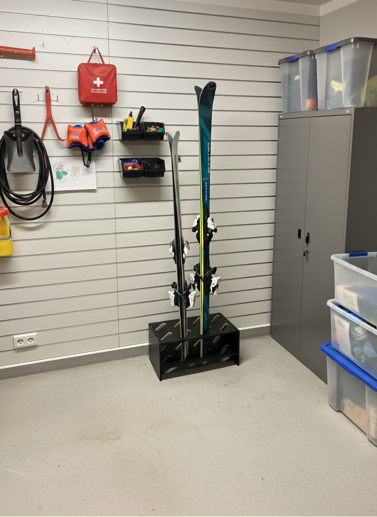 Skidställ i trä - 8 par, 61 x 33cm