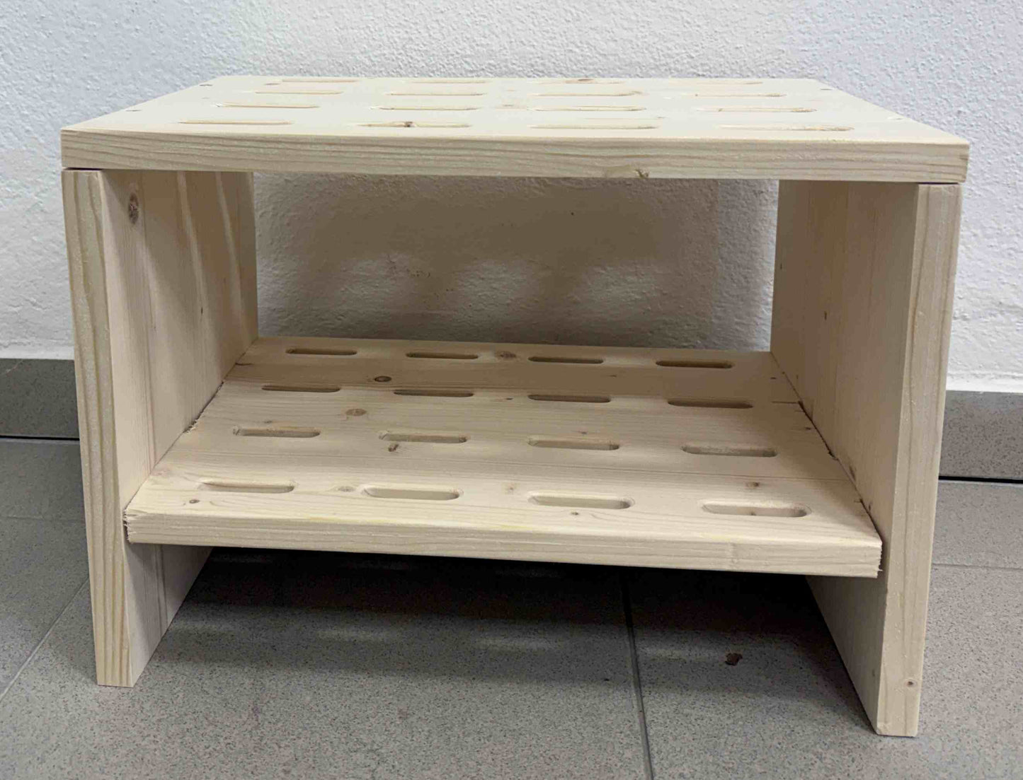 Skidställ i trä för 8 par längdskidor - Naturfärg